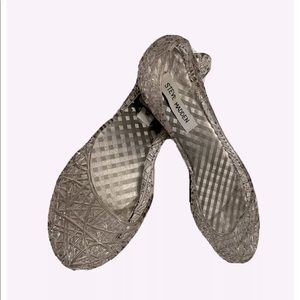 Steve Madden See-Through Clear Flats Womens size 7